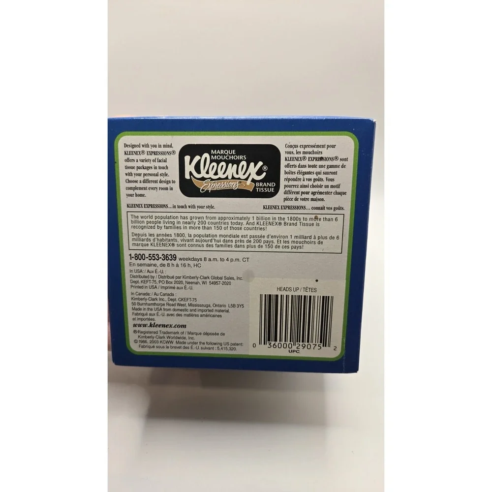Vintage 2003 Kleenex Expressions Artist Series Sealed Tissue Box Folk Art USA